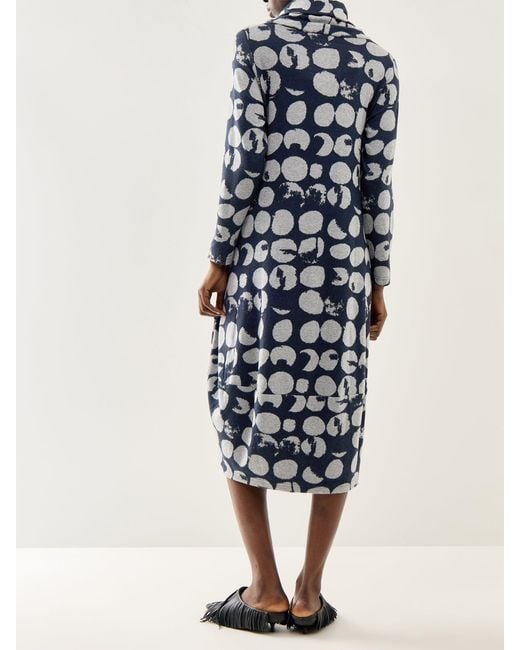 Sahara Black Textured Brushed Spot Jersey Dress
