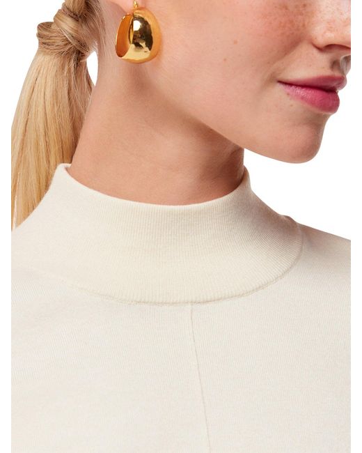 Whistles White Mira Funnel Neck Knit