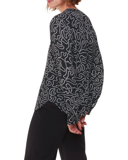 Whistles Black Women's Chain Print Shirt