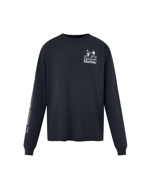 Damson Madder Blue Dog Walker Long Sleeve T-Shirt