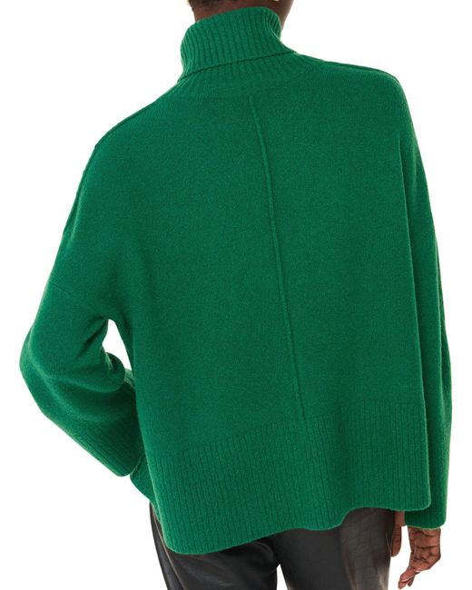 Whistles Green Women's Wool Mix Roll Neck Knit