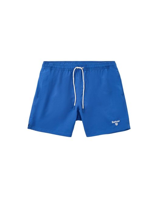 Barbour Blue Staple Logo Swim Shorts for men
