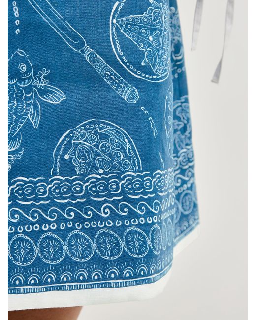 ALÉMAIS Blue Lucky Mini Skirt