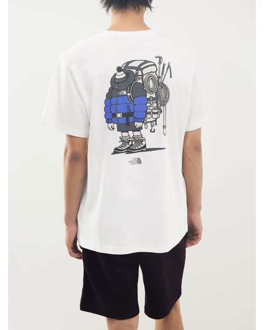 The North Face White Gear Up Get Out Relaxed Graphic T-Shirt for men