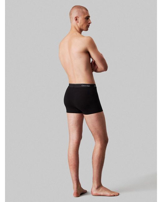 Calvin Klein Black 3 Pack Icon Stretch Trunks for men