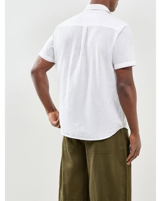 Jack & Jones White Summer Blend Short Sleeve Shirt for men