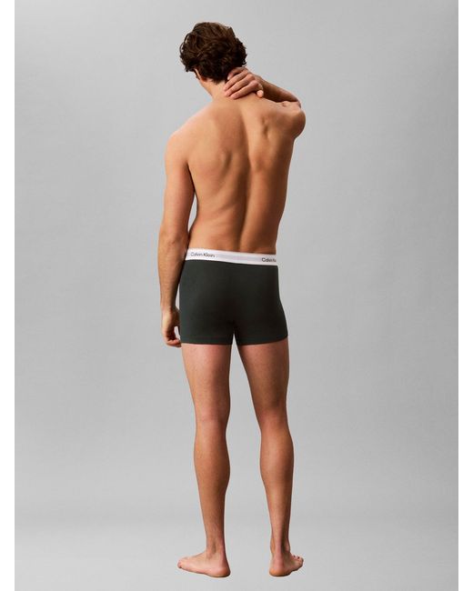 Calvin Klein Black Icon Stretch Relaxed Fit Trunks 3 Pack for men