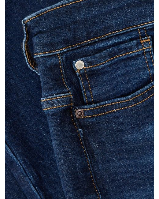ONLY Blue Madison High Waist Wide Leg Jeans 32 Inch Dark