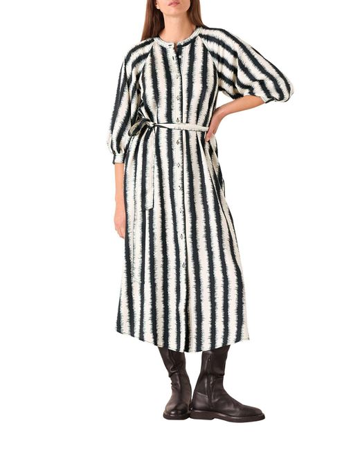 Whistles White Women's Hazy Stripe Mabel Dress