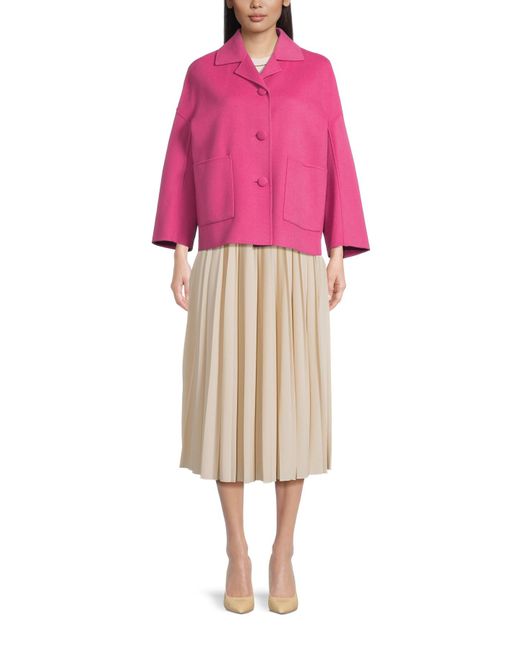 Weekend by Maxmara Pink Women's Panca Short Wool Jacket