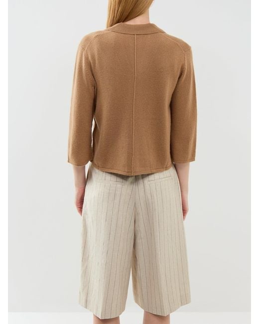 Marella Brown Alpaca Wool Cashmere Cardigan