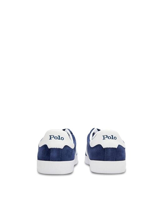 Polo Ralph Lauren Blue Ralph Lauren Court Vulc Suede Trainers for men