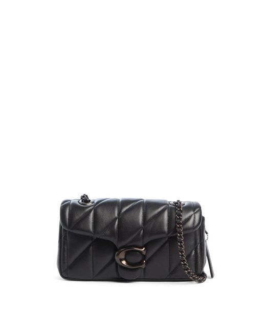 COACH Black Women's Quilted Tabby 20 Shoulder Bag