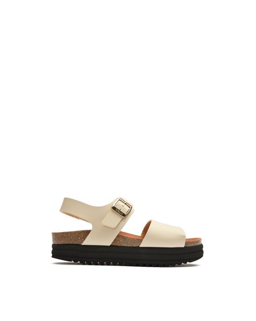 V.Gan White Vegan Clove Footbed Synthetic Sandals