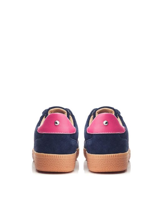 Moda In Pelle Blue Women's Allette Navy Suede Trainers