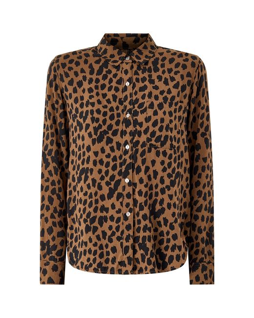 Rails Brown Josephine Shirt Leopard Print