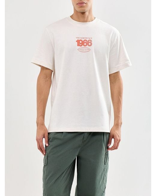 The North Face White Track Graphic T-Shirt Cream for men