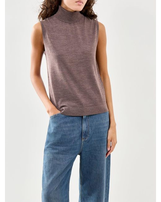 SELECTED Brown Roll Neck Knit