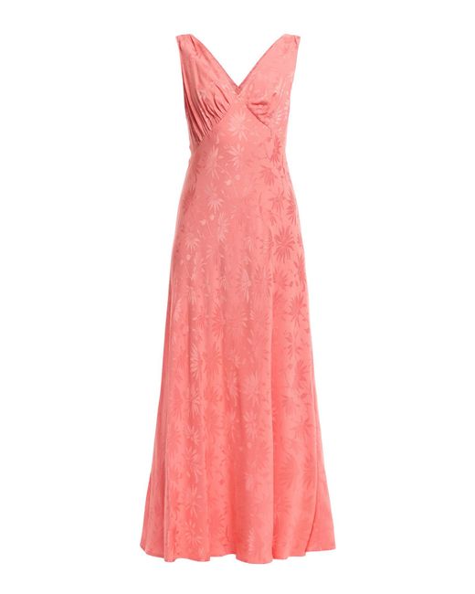 Rixo Pink Women's Sandrine Coral Midi Dress