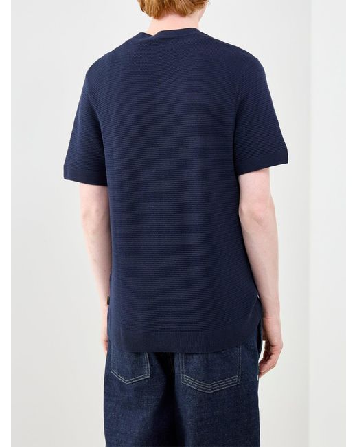 Jack & Jones Blue Bluriley Knit Crew Neck Jumper for men