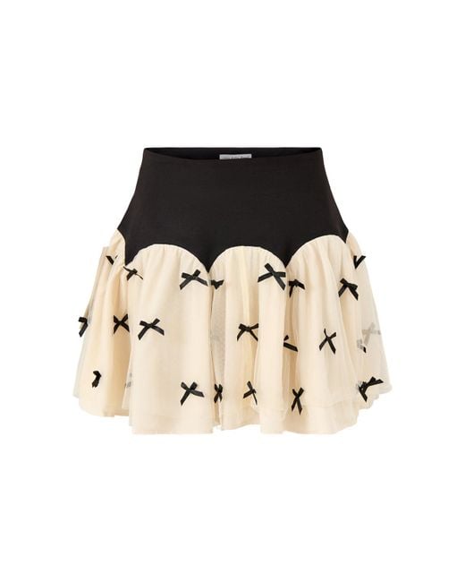 Never Fully Dressed Black Bow Mini Skirt