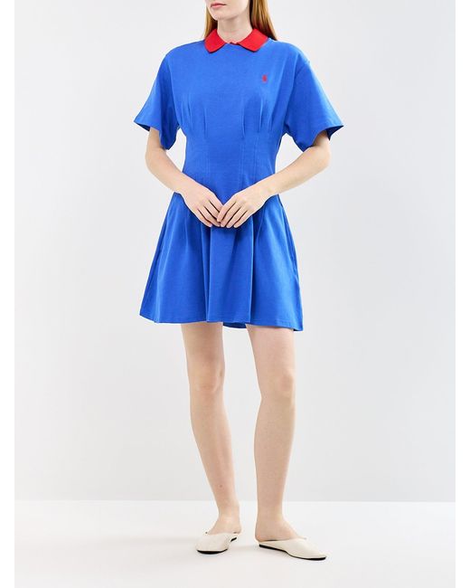 Polo Ralph Lauren Blue Mini T-Shirt Dress