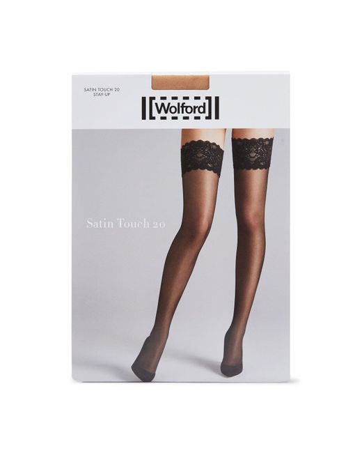 Wolford White Satin Touch 20 Stay Up