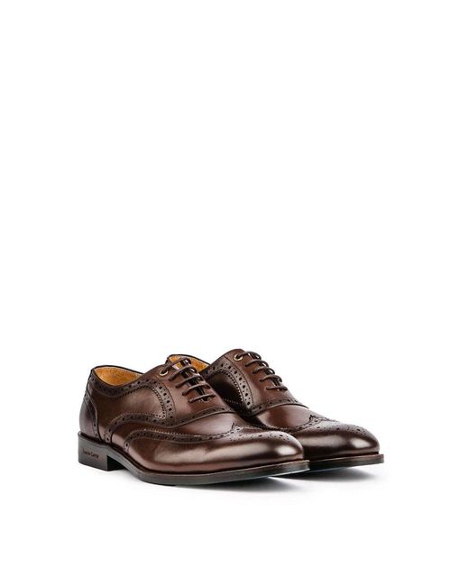 Simon Carter Brown Barn Owl Brogue Shoes for men