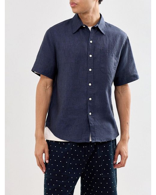 COLORFUL STANDARD Blue Short Sleeve Shirt for men