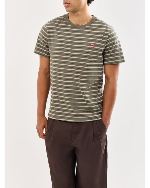 Levi's Gray Original Stripe T-Shirt for men