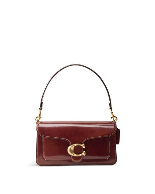 COACH Red Spazzolato Tabby 26 Shoulder Bag Dark Neutral