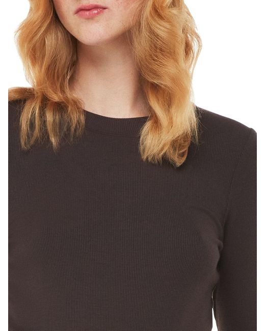 Whistles Black Women's Essential Ribbed Crew