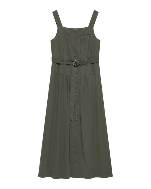 Mint Velvet Green Pinafore Midi Dress