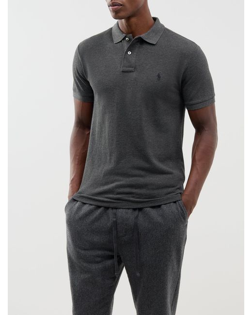 Polo Ralph Lauren Black Slim Fit Polo Shirt for men