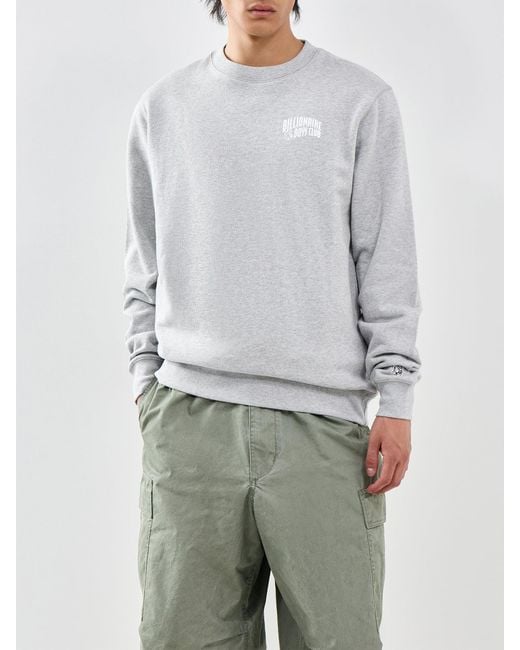 BBCICECREAM Gray Small Arch Logo Crewneck for men