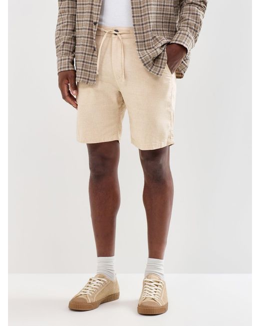SELECTED Natural Brody Linen Blend Shorts for men