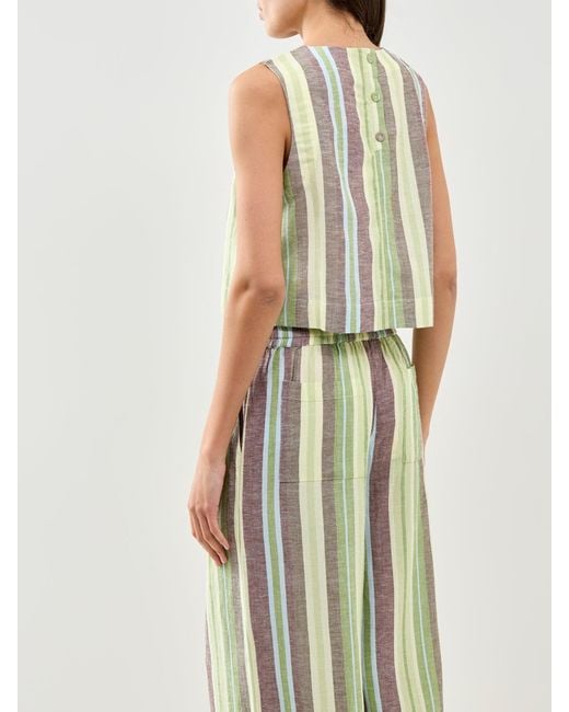 roandzo Green Stripe Shell Top