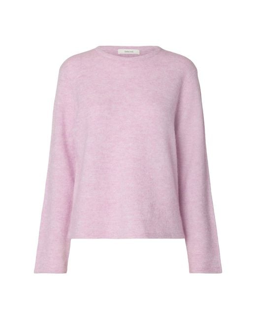 SELECTED Pink Lulu Crew Neck Jumper Lilac