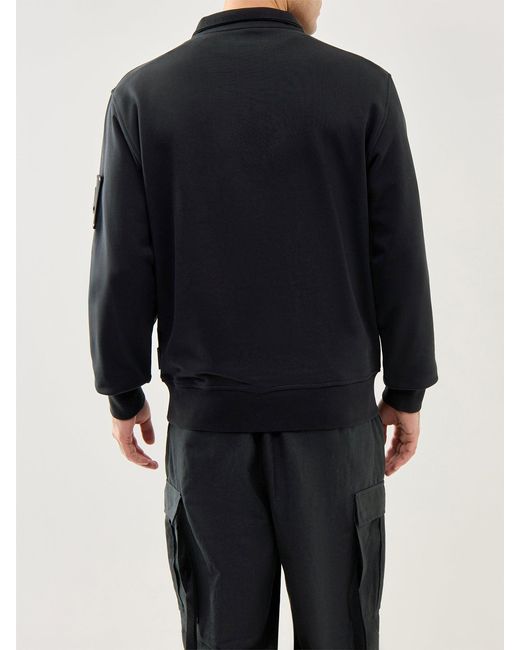 Moose Knuckles Blue Hartsfield 1/4 Zip for men