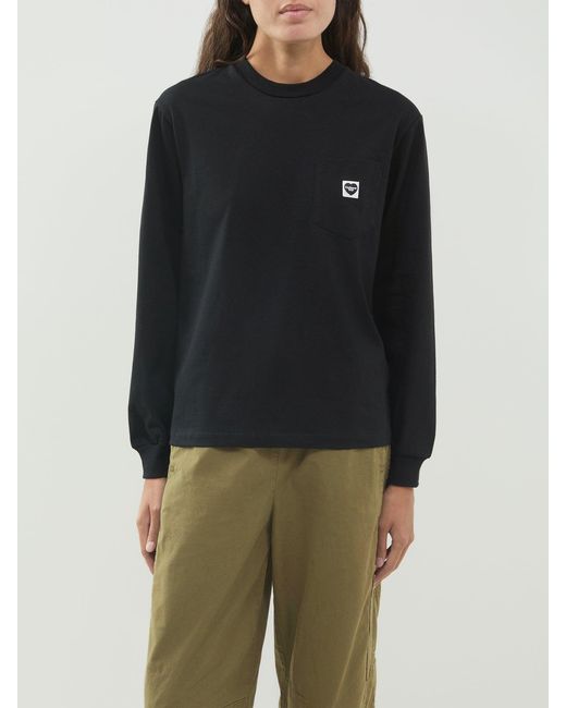 Carhartt Black Long Sleeve Pocket Small Heart T-Shirt for men