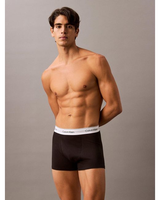 Calvin Klein Black 3 Pack Icon Stretch Trunks for men