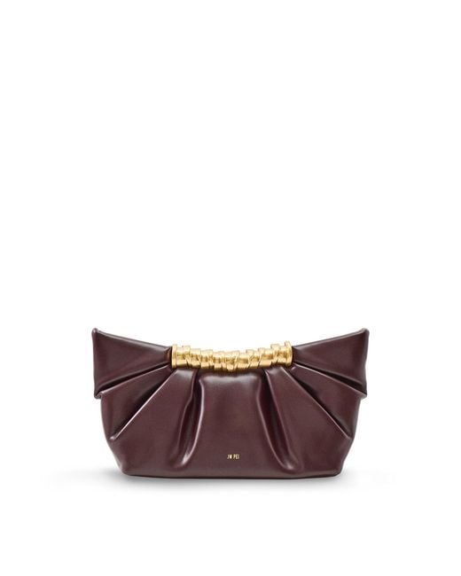 JW PEI Purple Leia Pleated Clutch Bag
