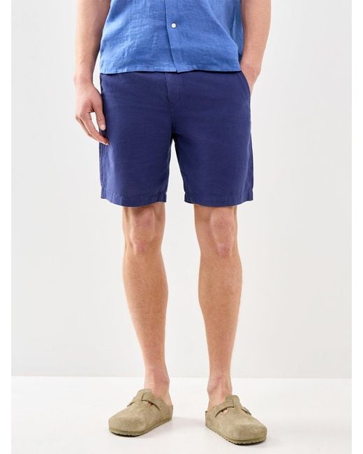 Polo Ralph Lauren Blue Linen Cotton Shorts for men