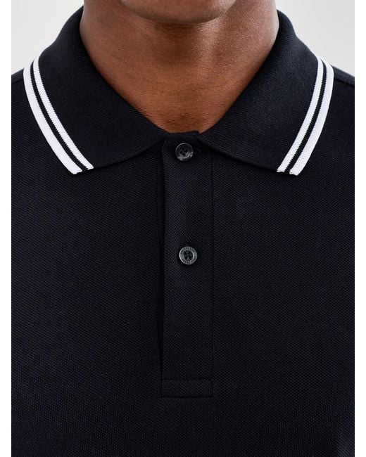 Fred Perry Black Twin Tipped Polo for men