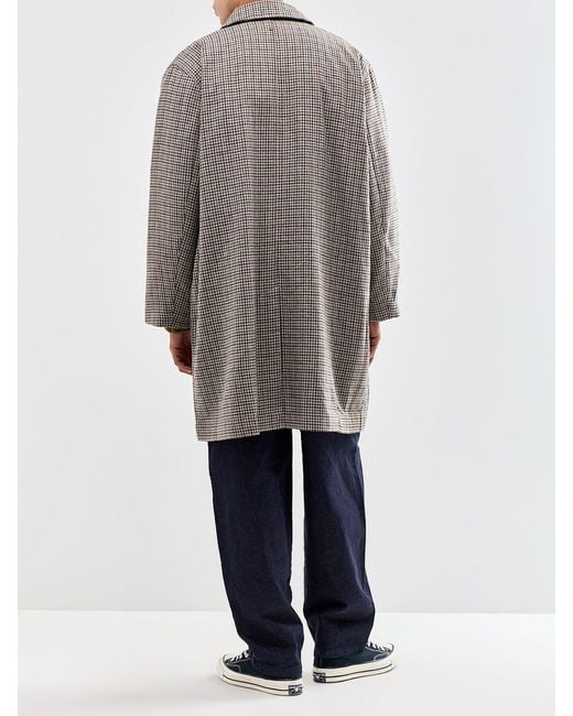 Universal Works Gray Lester Dogtooth Stan Coat for men