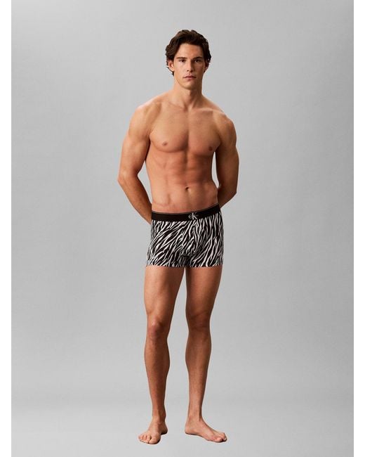 Calvin Klein Black Trunks Three Pack for men