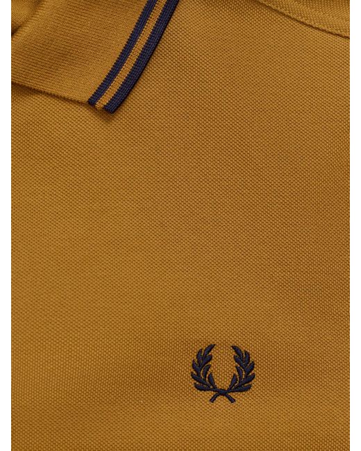 Fred Perry Yellow Twin Tipped Polo Shirt for men
