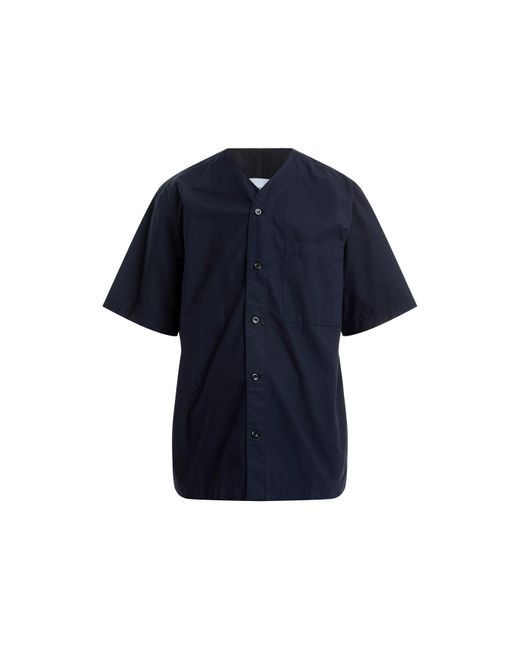 Norse Projects Blue Men's Erwin Typewriter Short Sleeve Shirt for men