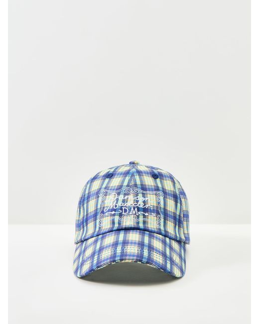 Damson Madder Blue Check Cap