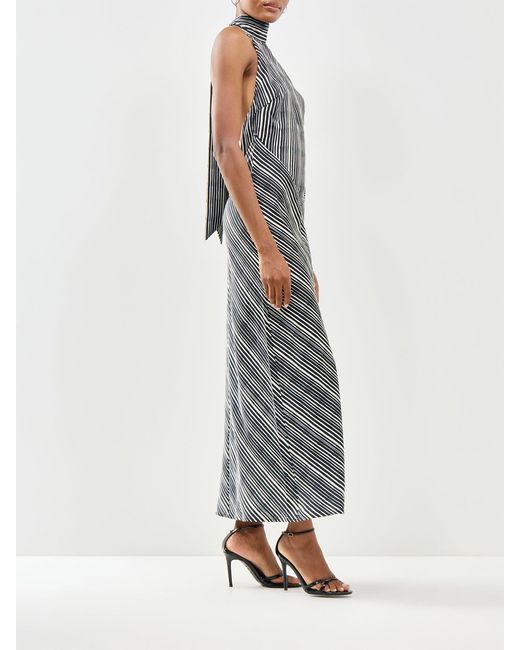 Pretty Lavish Gray Jemima Cowl Neck Maxi Dress